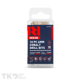 Redline Twist Drill Bit Set HSS Cobalt 4mm 10 Pce - RL410138