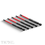 Redline Impact Bit Hex No.2 Square 100mm 5 Piece - RL455315