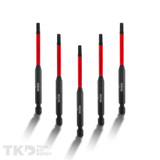 Redline Impact Bit Hex T20 100mm 5 Piece - RL455321