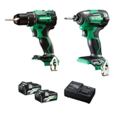 Hikoki 2 Piece Pack 18V HIKC18DE(HAZ) Combo - KC18DE(HAZ)