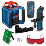 Bosch 60m Red Beam Rotary Laser Level IP56 w/shock-warning - GRL 350 HV + LR 30 - 0601061S40