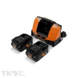 AEG 2 Piece Heavy Duty 5Ah 18V A18FX2B152C Kit - A18FX2B152C