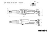 Special Order - Metabo Die Grinder Variable Speed 18V Skin Only - GVB18LTXBL11-7HT/600829850