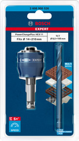 Bosch Expert Power Change Plus Adapter + Carbide Drill Bit - 2608900526