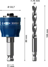 Bosch Expert Power Change Plus Adapter + HSS Drill Bit - 2608900527