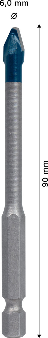 Bosch Expert HEX-9 Drill Bit Hard Ceramic  6 x 90 mm - 2608900590