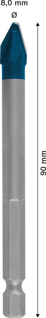 Bosch Expert HEX-9 Drill Bit Hard Ceramic  8 x 90 mm - 2608900592