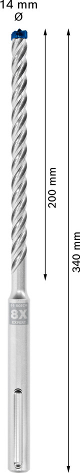 Bosch Expert Hammer Drill Bit SDS Max-8X 14x200x340mm - 2608900207