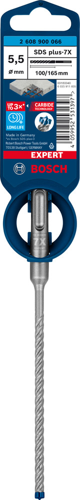 Bosch Expert Hammer Drill Bit SDS Plus-7X 5.5x100x165mm - 2608900066
