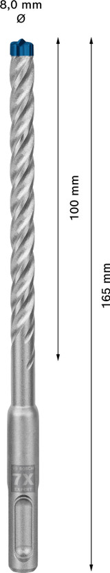 Bosch Expert Hammer Drill Bit SDS Plus-7X 8 x100x165mm - 2608900088