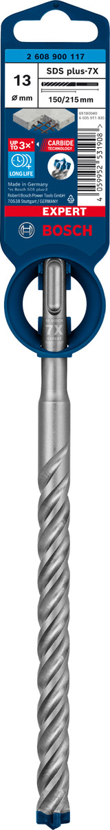 Bosch Expert Hammer Drill Bit SDS Plus-7X 13x150x215mm - 2608900117