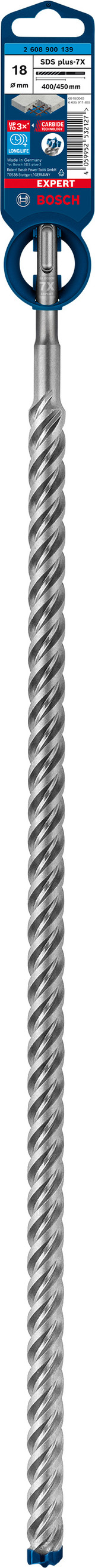 Bosch Expert Hammer Drill Bit SDS Plus-7X 18x400x450mm - 2608900139