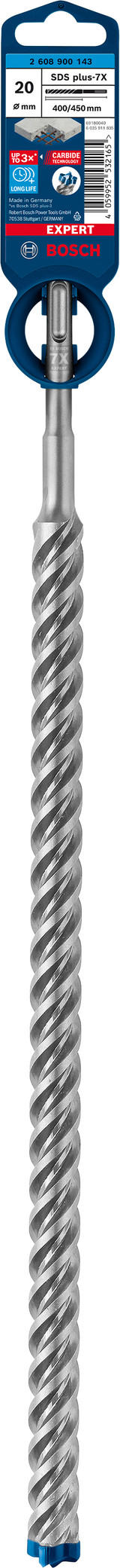 Bosch Expert Hammer Drill Bit SDS Plus-7X 20x400x450mm - 2608900143