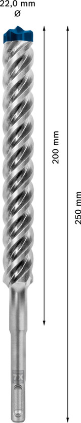 Bosch Expert Hammer Drill Bit SDS Plus-7X 22x200x250mm - 2608900146