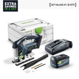 Order In - Festool D Handle Jigsaw 18V 5.0Ah Bluetooth in Systainer PSBC 420 CARVEX Kit - 578289