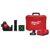 Milwaukee 12V 4.0Ah Green Beam Laser Combo Kit - M123PLA401C