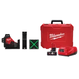 Milwaukee 12V 4.0Ah Green Beam Laser Combo Kit - M123PLA401C