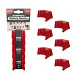 STEALTHMOUNTS Battery Mount For Milwaukee M12 12V (6 Pack) - BM-MW12-RED-6
