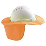 Order In - Prochoice Hard Hat Brim With Neck Flap Polyester/Plastic Fluro Orange - HHBNF-FO
