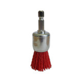 Josco Brush Cup 25 80G 6.3 Hex Spindle Red Abrasive Nylon - JAC25R