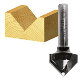 Order In - CarbiTool Router Bit Vee-Groove TCT 2 Flute 90 Degree  18mm ,1/4 Shank - T112