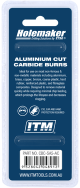 Order In - ITM Holemaker Carbide Burr Cylindrical Square End 1/2" X 1" Head 1/4" Shank AC - CBC-SA5-AC