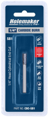 Order In - ITM Holemaker Carbide Burr Cylindrical End Cut 1/4" X 5/8" Head 1/4" Shank - CBC-SB1