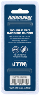 Order In - ITM Holemaker Carbide Burr Cylindrical End Cut 1/4" X 5/8" Head 1/4" Shank - CBC-SB1