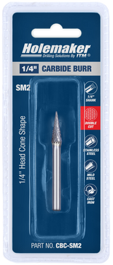 Order In - ITM Holemaker Carbide Burr Cone Shape 1/4" X 3/4" Head 1/4" Shank - CBC-SM2