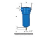 Peerless Cyclonic Water Separator With Auto Drain 1/4" 40 SCFM 1130LPM Min Max Temp 1.5-65C - CYCL0065