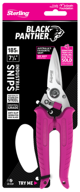 Sterling 185mm Black Panther Pink Industrial Snips  / 205mm Industrial Scissors - 29-721PC1