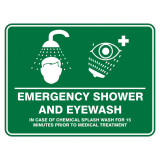 Order In - Pratt Sign Emergency Shower And Eye Wash Metal 450 X 300- EESAE4530M