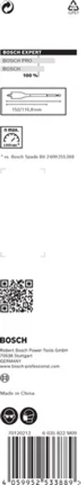 Bosch EXPERT Self Cut Speed Wood Spade Drill Bit 14x152 MM - 2608900314