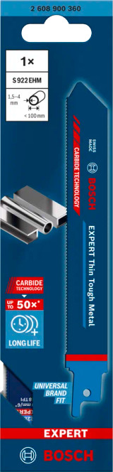 Order In - Bosch EXPERT Reciprocating Blade Thin Tough Metal 150 MM - 2608900360