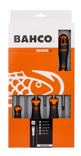 Bahco 5 Pce Fit Slotted/Phillips Screwdriver Set with Rubber Grip - B219.005