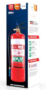 Megafire Extinguisher 9Kg C/W Wall Bracket - MF9ABE