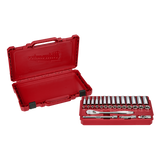 Milwaukee Ratchet & Socket Set with Bonus Spark Plug Sockets 3/8" Drive 32 Piece - MRSS36