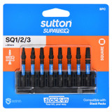 Sutton SupaTorq Screwdriver Set Square-Robertson SQ x 50mm 8 Piece - S204S08B