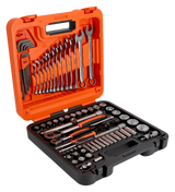 Order In - Bahco Square Drive Socket And Deep Socket Set With Metric Hex Profile Hex L-Key Set & Combination Spanner Set 1/4” & 1/2” 98 Piece - S98MC1H