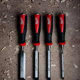 Order In - Milwaukee 4pc Beveled Edge Chisel Set - 4932479897