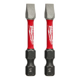 Order In - Milwaukee SHOCKWAVE™ Power Bit Slotted 1/4" 50 MM 2" 2 Pack - 48325018