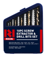 Order In - Redline Screw Extractor & Drill Bits Set 10 Piece - RL421906