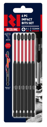 Order In - Redline Phillips Impact Driver Bit PH1-3 X 150 MM 6 Piece - RL455406