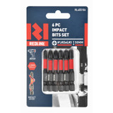 Redline Phillips Impact Driver Bit PH1-3 X 50 MM 6 Piece - RL455106