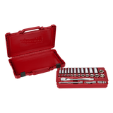 Order In - Milwaukee Ratchet & Socket Set SAE 3/8” Drive 28 Piece - 48229408