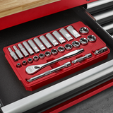 Order In - Milwaukee Ratchet & Socket Set SAE 3/8” Drive 28 Piece - 48229408