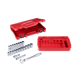 Order In - Milwaukee Ratchet & Socket Set SAE 1/2" Drive 22 Piece - 48229410