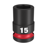 Order In - Milwaukee SHOCKWAVE™ Standard 6 Point Impact Socket 15 MM 1/2" Drive - 49666247