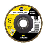 Order In - Alpha Flap Disc Z40 Grit Zirconia  Bulk 115 MM - GFDSS11540