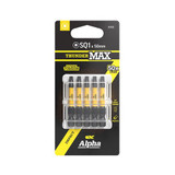 Order In - Alpha ThunderMax SQ1 x 50mm Impact Power Bit  5 Pack - CSQ150SM-5